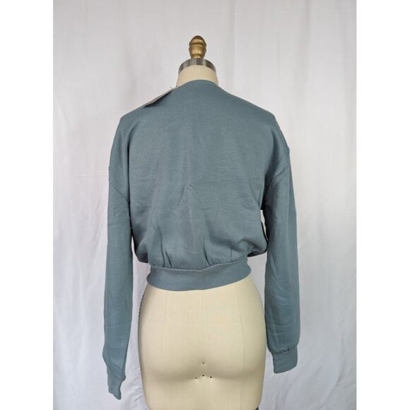 WILD FABLE Cropped Sweatshirt Women's Size Large Blank Streetwear Junior‎ NEW - Picture 3 of 5